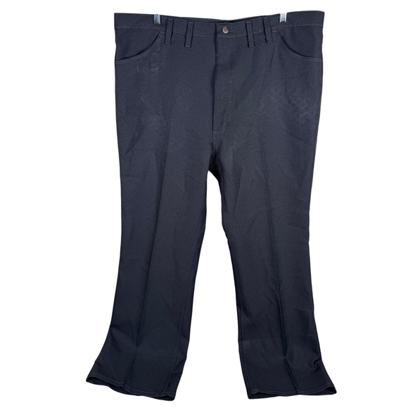 Wrangler Other - Wrangler Wrancher Dress Jeans Mens 44x32 Black Polyester Twill Bootcut 82BK
